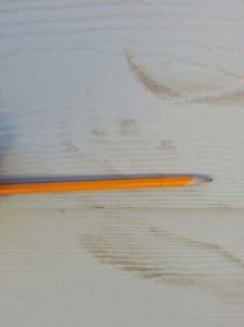 Visiting bear left his calling card on Jeanne's front porch. 